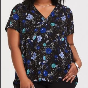Torrid Abstract Floral Blouse